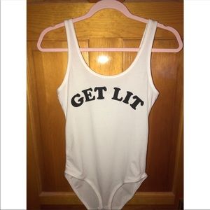 Pink brand get lit bodysuit